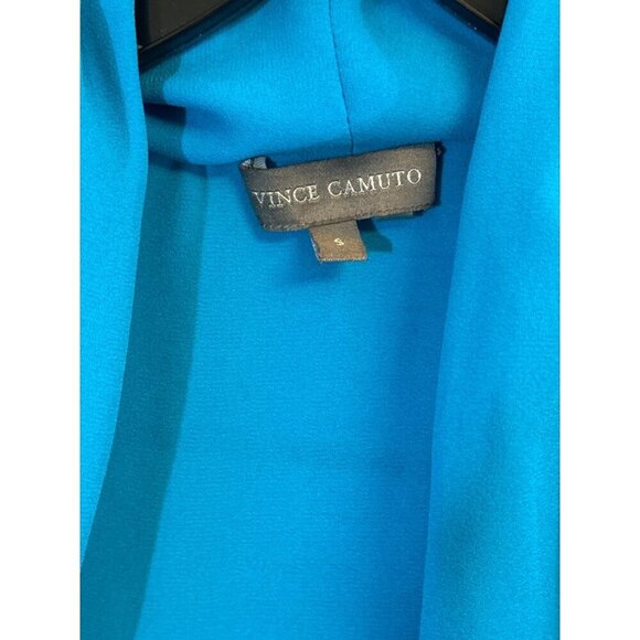 Vince Camuto Blue Sleeveless Draped Blouse Size S - Picture 2 of 3